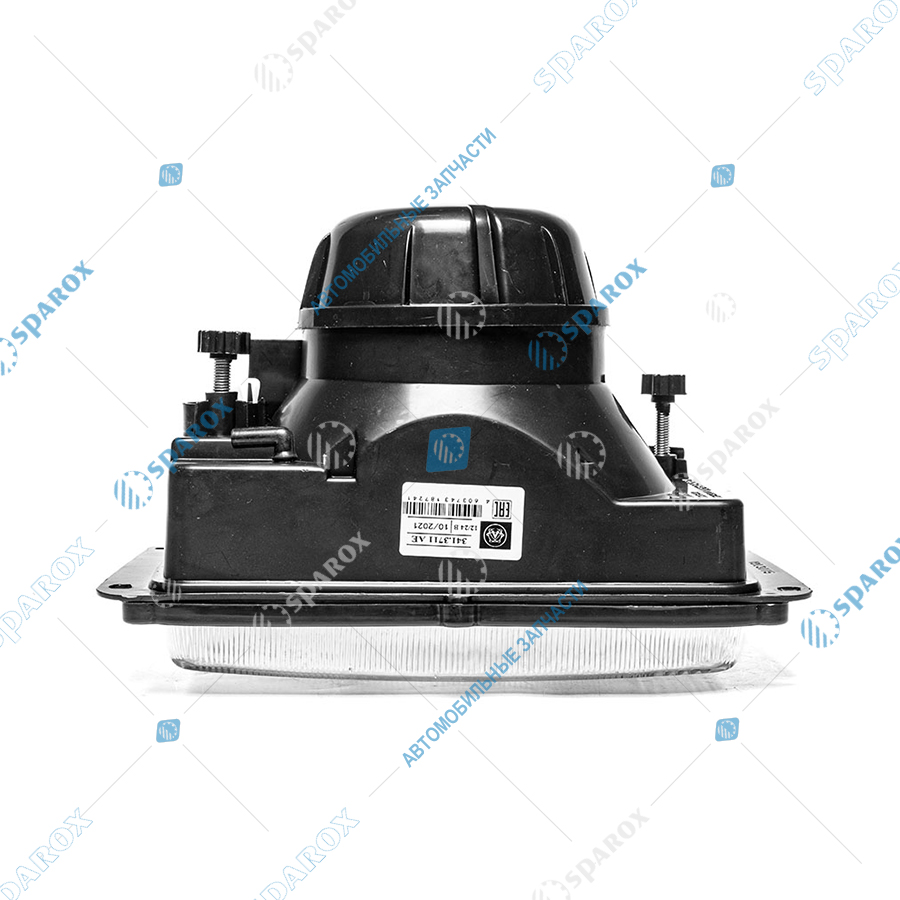 341-3711 AE Фара Камаз, МАЗ, ГАЗ, УАЗ рифленое стекло, с корректором (112.03.29, 334.3711) 341-3711 (AE)