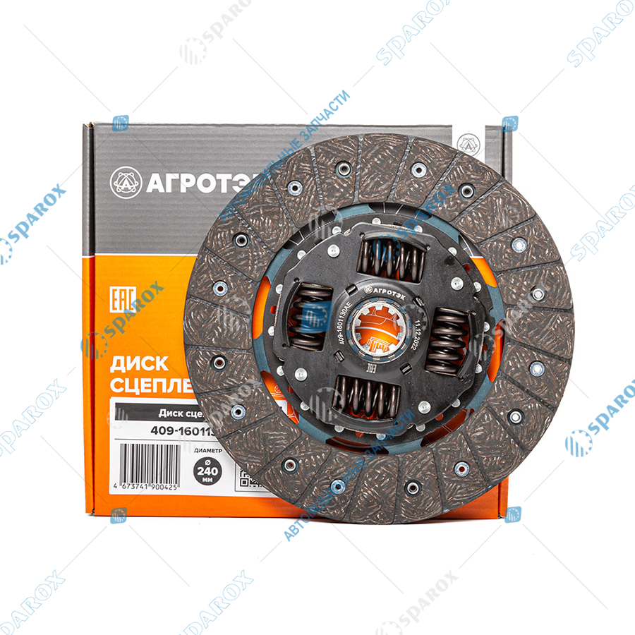409-1601130 AE Диск сцепления ведомый, ГАЗ, УАЗ, d=240мм