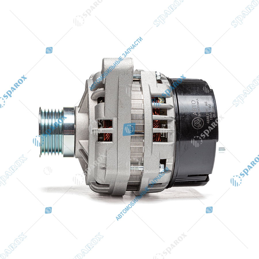 4236-3771 AE Генератор, УАЗ, дв. ЗМЗ, 14 В, 120 А, поликлиновый (ан. 5122.3771-30)