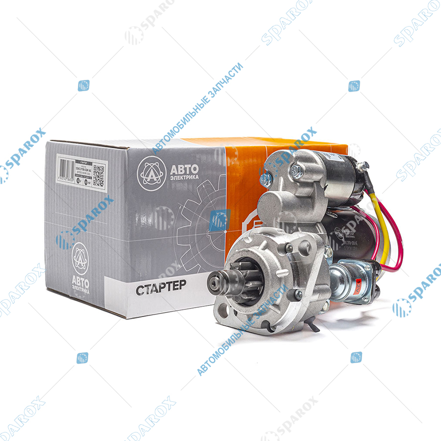 5343-3708-02М AE Стартер редукторный, ГАЗ, дв. ЯМЗ, с доп.реле, 12 В, 3.5/4.9 кВт, 9 зуб. (ан. M93R2002SE, AZF4383, AZF4209, 5312.3708)