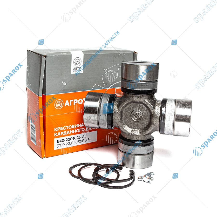540-2201025 AE Крестовина карданного вала в сборе (62х173), МАЗ, БЕЛАЗ, ПТЗ, МОАЗ (ан. 700.22.01.080Р)