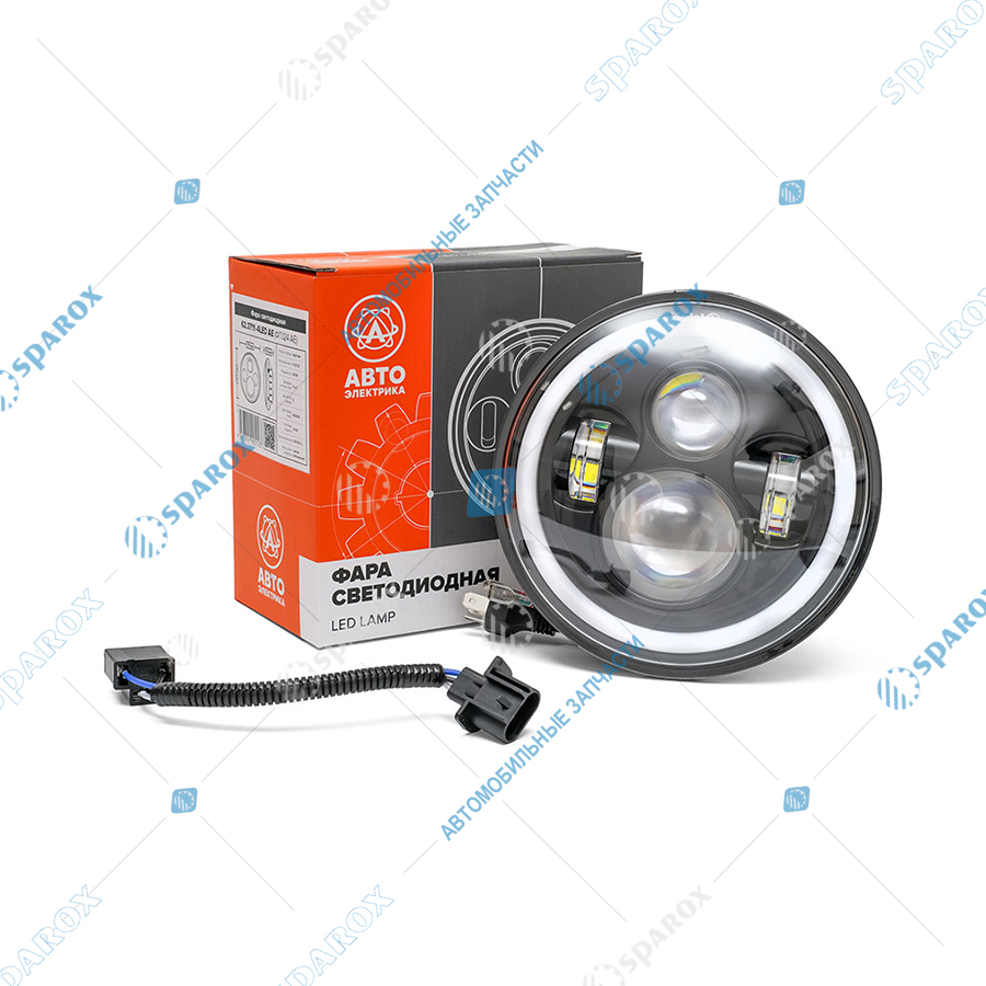 62-3711-4LED AE Фара ВАЗ, ГАЗ, УАЗ, Камаз, МТЗ светодиодная 9-30В, 4 диода (ближний/дальний свет, ДХО, поворотник)