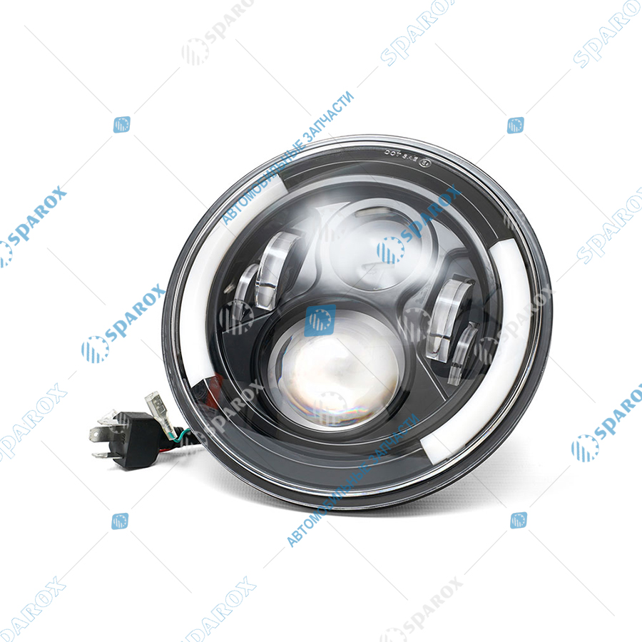 62-3711-6LED AE Фара ВАЗ, ГАЗ, УАЗ, Камаз, МТЗ светодиодная 9-30В, 6 диода (ближний/дальний свет, ДХО, поворотник)