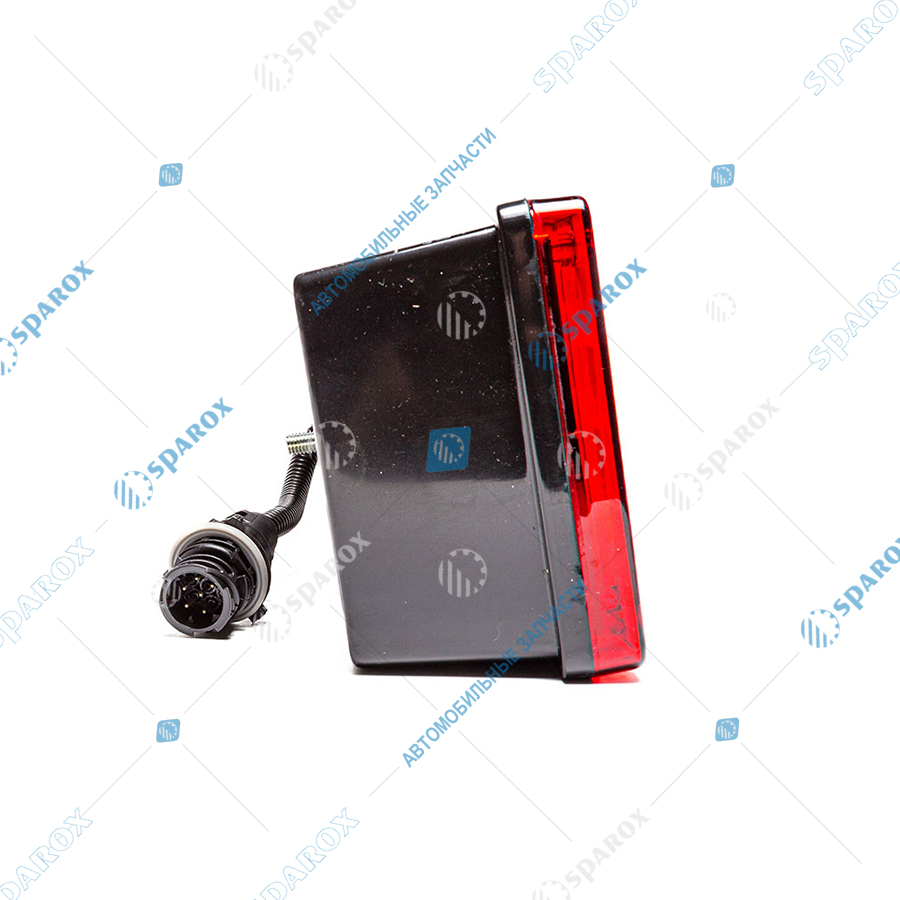 7452-3716-09 AE Фонарь задний Камаз левый светодиодный с подсветкой жгут с разъемом (Tyco Electronics), 24 В