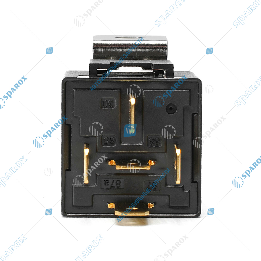 75-3777 AE Реле стартера (5-и контактное), ГАЗ, ВАЗ, УАЗ, 12 В, 30/20 А, переключающее, с кронштейном (карман под кронштейн), медные контакты, в блистере (ан. 90.3747, 98.3777)
