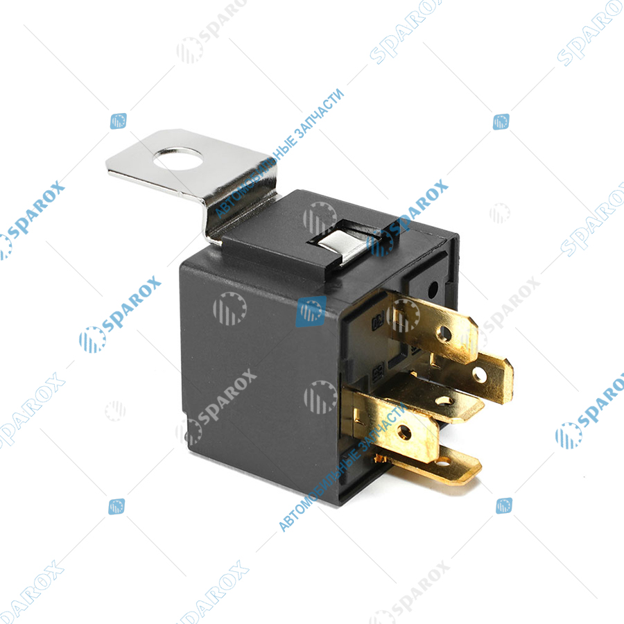 751-3777-01 AE Реле стартера (5-и контактное), КамАЗ, МАЗ, УРАЛ, ГОМСЕЛЬМАШ, АМКОДОР, 24 В, 20/10 А, переключающее, с кронштейном (карман под кронштейн), медные контакты, в блистере (ан. 901.3747-01, 981.3777-01)