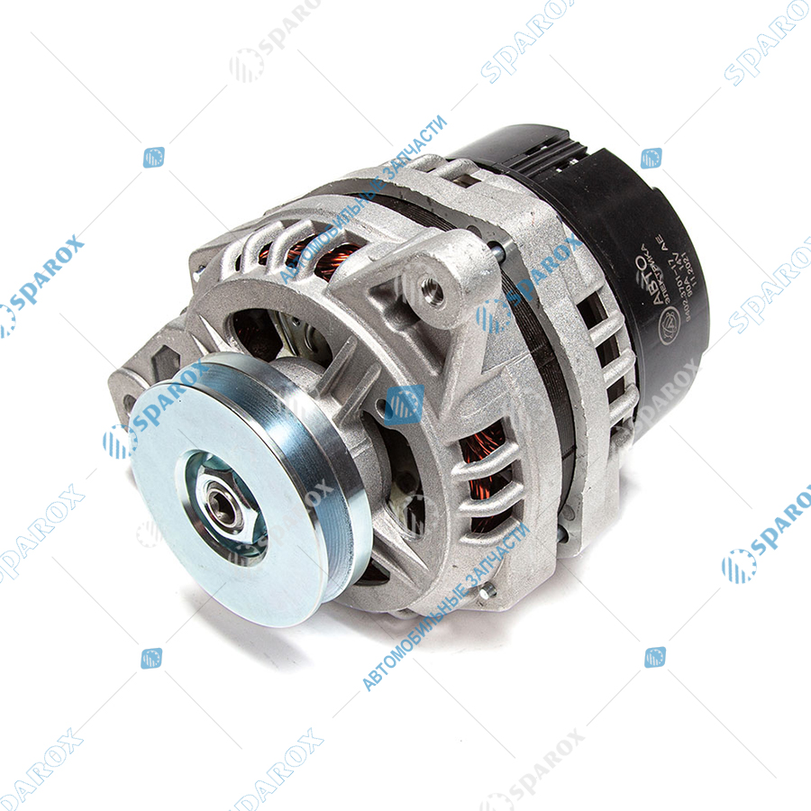 9402-3701-17 АЕ Генератор ГАЗ, УАЗ дв. УМЗ 14 В, 90 А, 1-ручьевой, узкий шкив 10 мм (ан. 3282.3771)