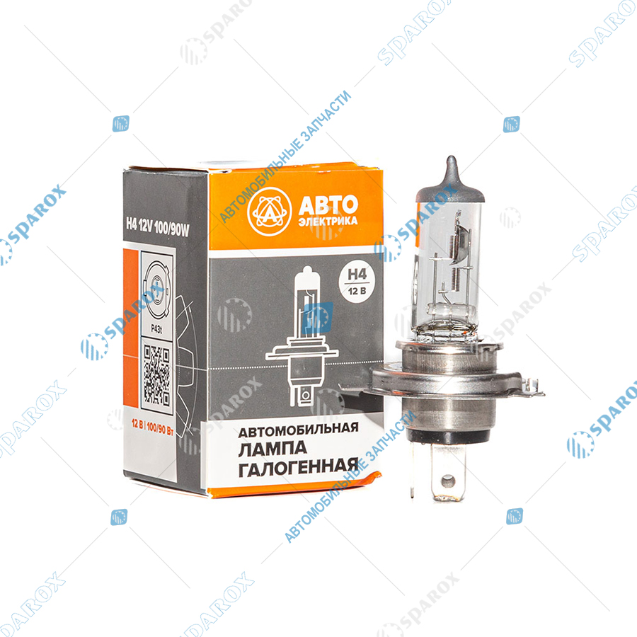 АЕ-H4 12-100/90 P43t Автолампа H4 12V 100/90W P43t (АЕ)