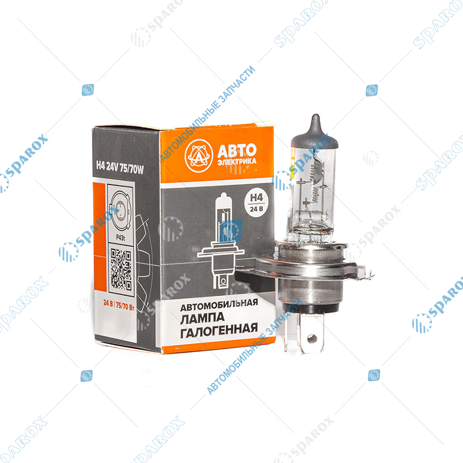 АЕ-H4 24-75/70 P43t Автолампа H4 24V 75/70W P43t (АЕ)