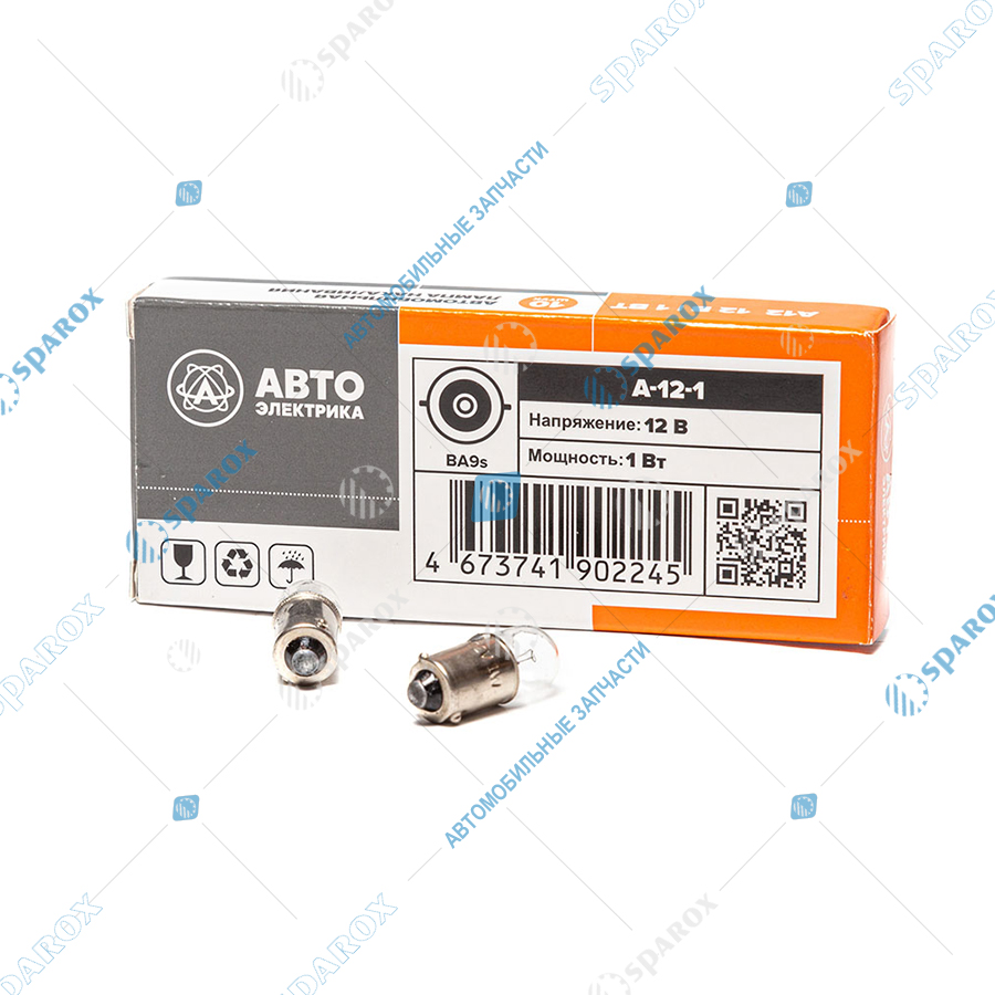 АЕ-А12-1 BA9s Автолампа T1W 12V 1W B9s в приборы (АЕ)