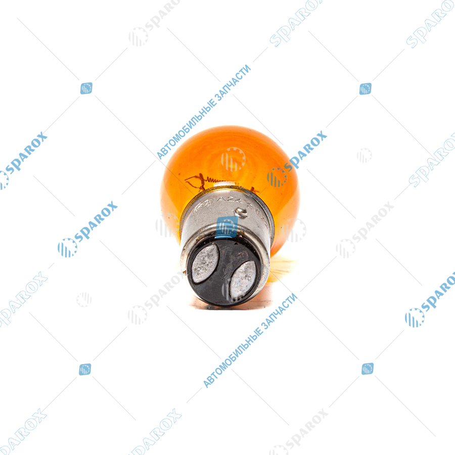 АЕ-А24-21+5 BAY15d (ORANGE) Автолампа PY21/5W 24V 21/5W BAY15D оранжевая большая двухконтактная (АЕ)