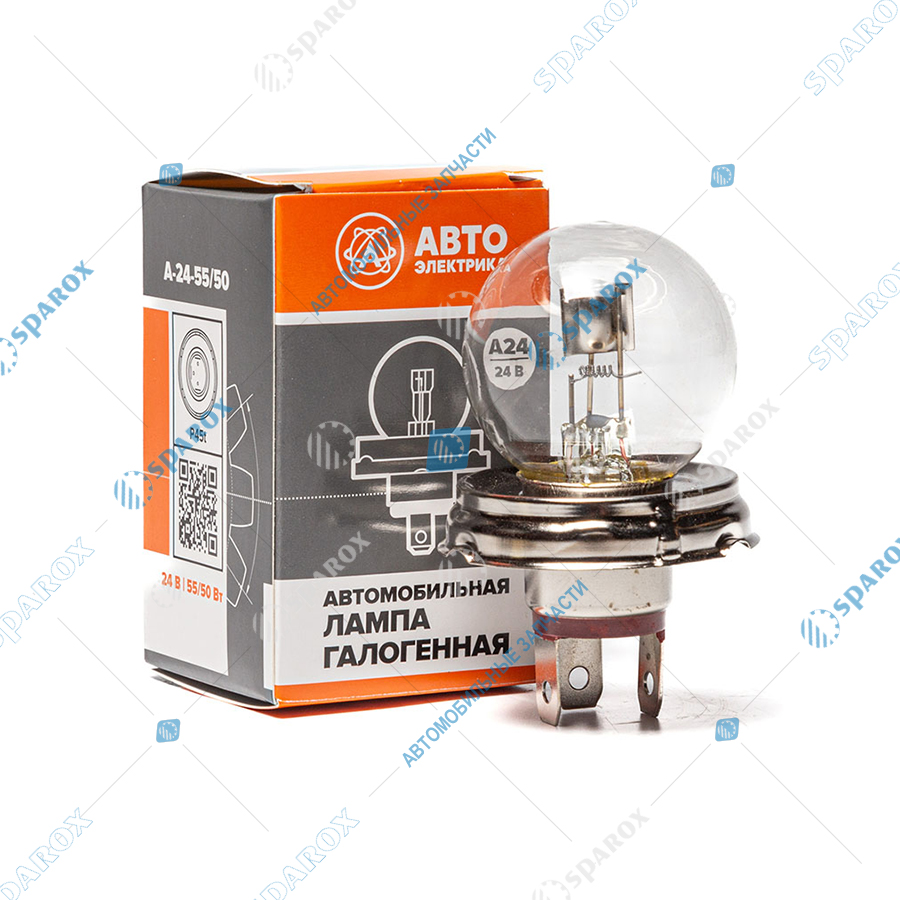 АЕ-А24-55+50 P45t Автолампа R2 24V 55/50W P45t фарная (АЕ)