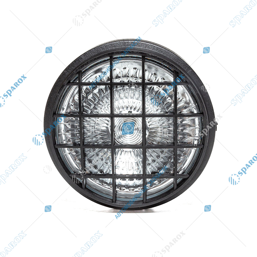 АЕ-ФПГ-101Р Фара рабочего освещения, круглая, с решеткой, металлический корпус, 12 В (H3-55) (ан.8724.3.06)