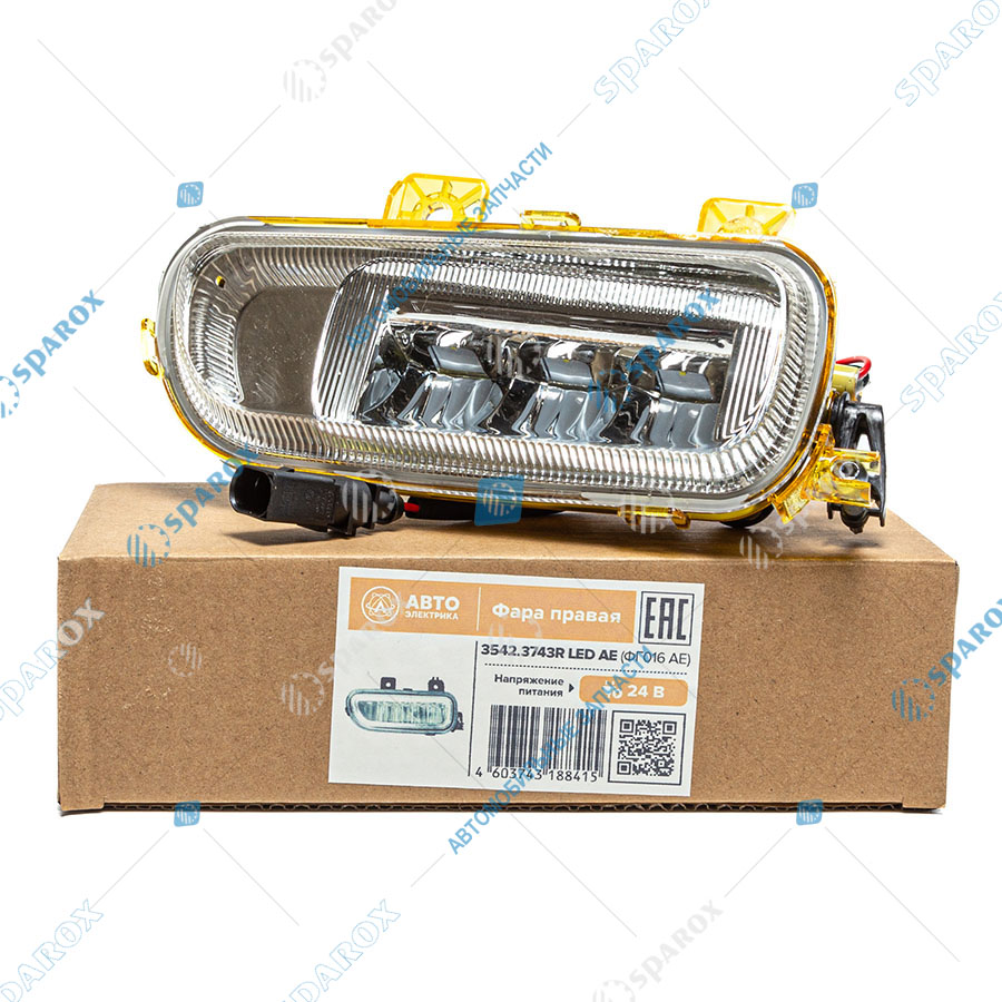 3542-3743R LED AE (ФГ016 AE) Фара противотуманная Камаз-5490, Axor правая светодиодная (А9408200156)  (ФГ016) 3542.3743R LED (AE)