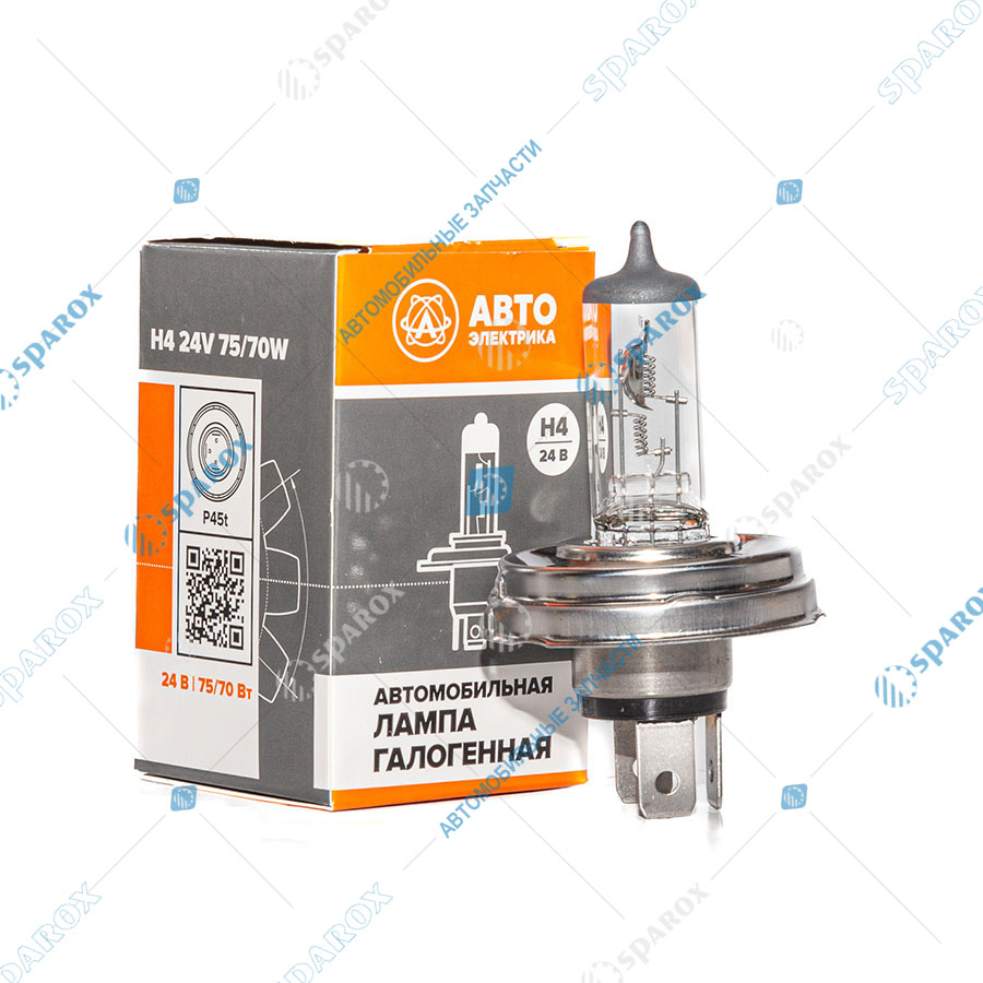 АЕ-H4 24-75/70 P45t Автолампа H4 24V 75/70W P45t (АЕ)
