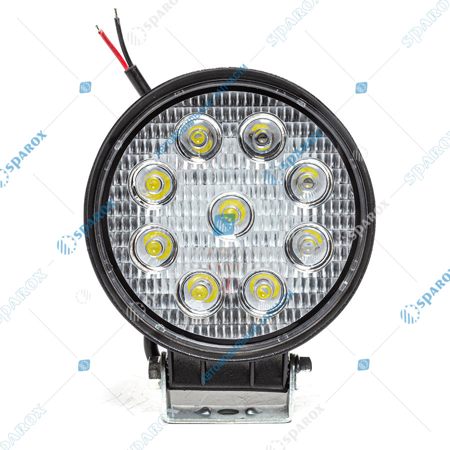 AE27R-9LED-42PC Фара светодиодная круглая 115х42х142 рассеянный свет 10/30В 27Вт 9 диодов AE27R-9LED-42PC (АЕ)