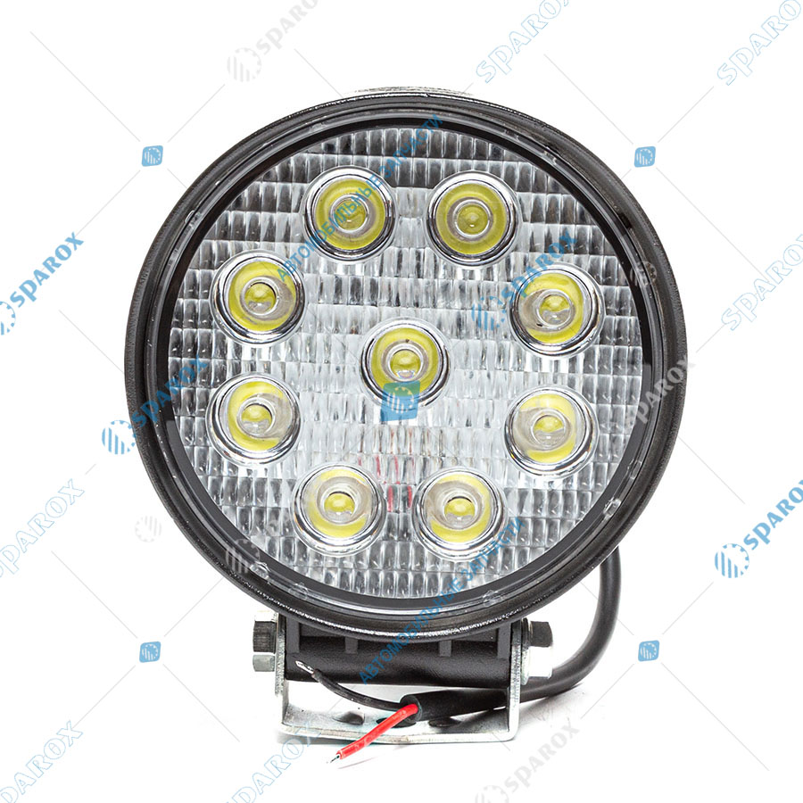 АЕ-AE27R-9LED-55PC Фара светодиодная круглая 115х55х142 рассеянный свет 10/30В 27Вт 9 диодов AE27R-9LED-55PC (АЕ)