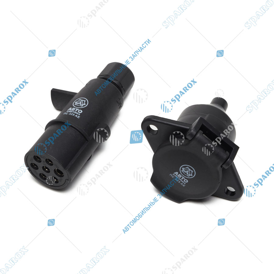 АЕ-ПС325П Вилка,розетка врезная пластик 7-и контактная 12/24 В ПС325П (AE)