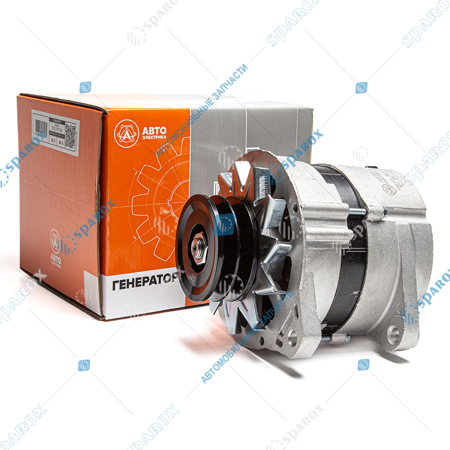 1702-3771 AE Генератор УРАЛ, КРАЗ, БАЗ, Камаз, МАЗ дв. ЯМЗ 28В 60А 2-ручьевой 1702-3771 (AE)