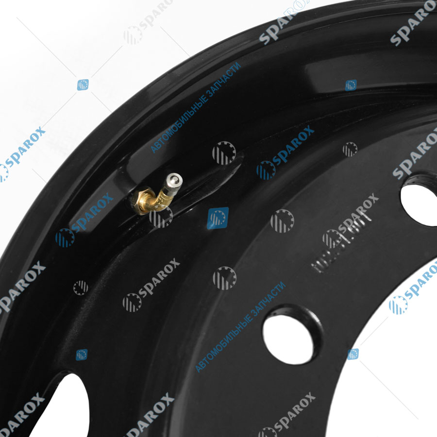Tacpart-t02.31.001B Диск колеса 9.00х22.5 ET175 усиленный КАМАЗ, МАЗ, MB, SCANIA, MAN, VOLVO (6430-3101012) чёрный