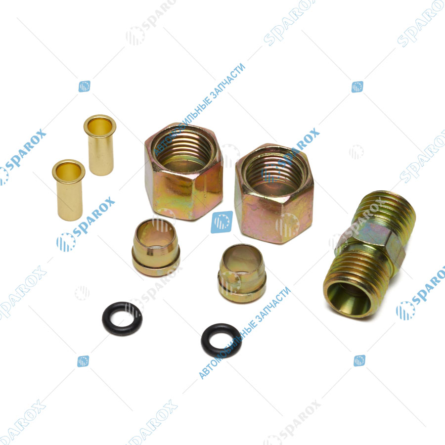 ДАЛИ-авто-DA-NP361 Фитинг метал. разборный трубки ПВХ  8/6 (10 шт уп) (400 шт кор)