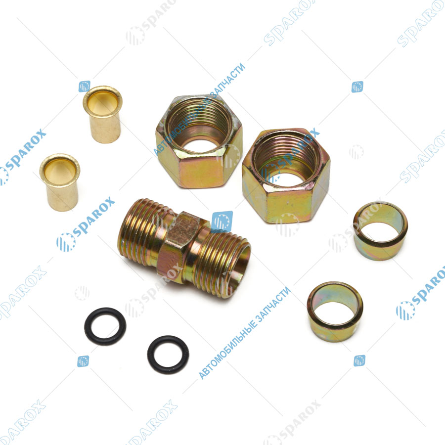 ДАЛИ-авто-DA-NP363 Фитинг метал. разборный трубки ПВХ 12/9 (10 шт уп) (250 шт кор)