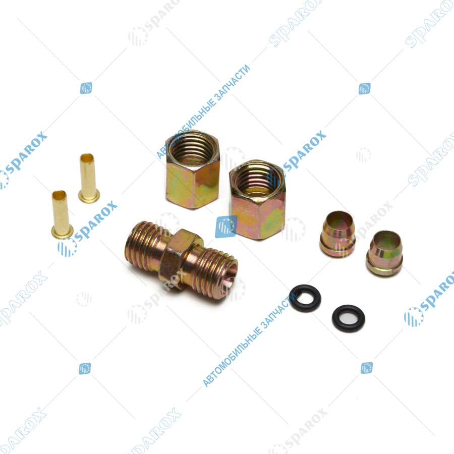 ДАЛИ-авто-DA-00475 Фитинг метал. разборный трубки ПВХ  6/4 (500, 1000 шт уп)